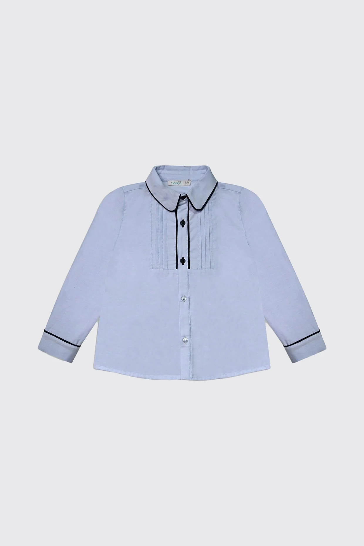 Chemise à col chemisier en oxford avec liseré