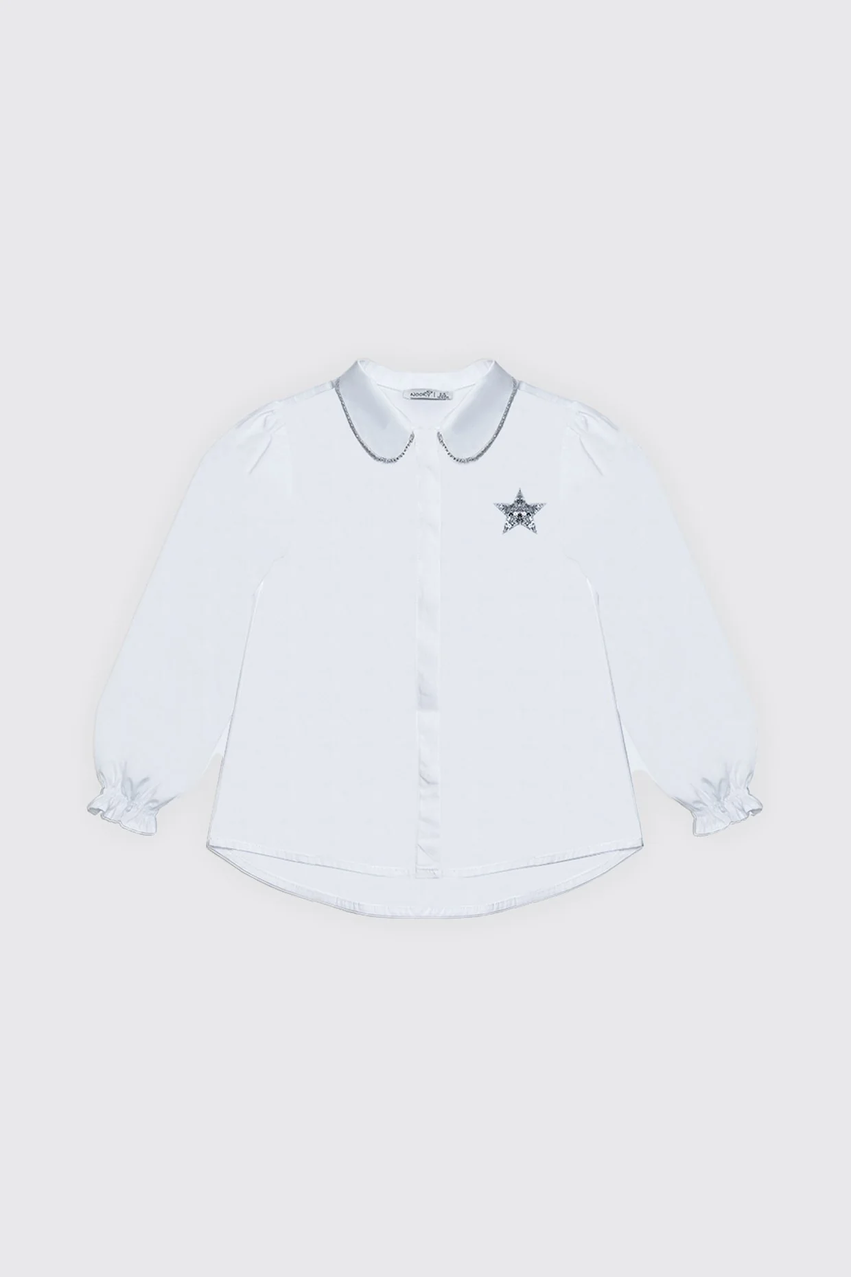 chemise à col claudine en strass