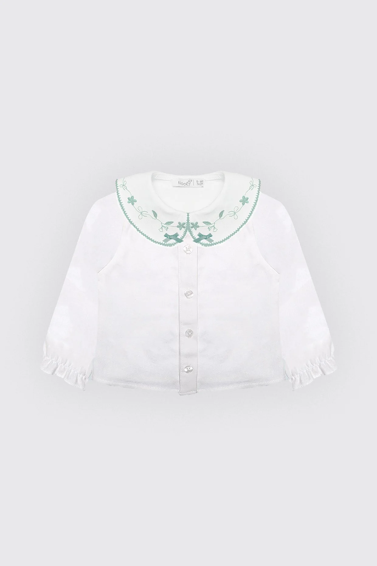 Chemise bébé fille avec col large