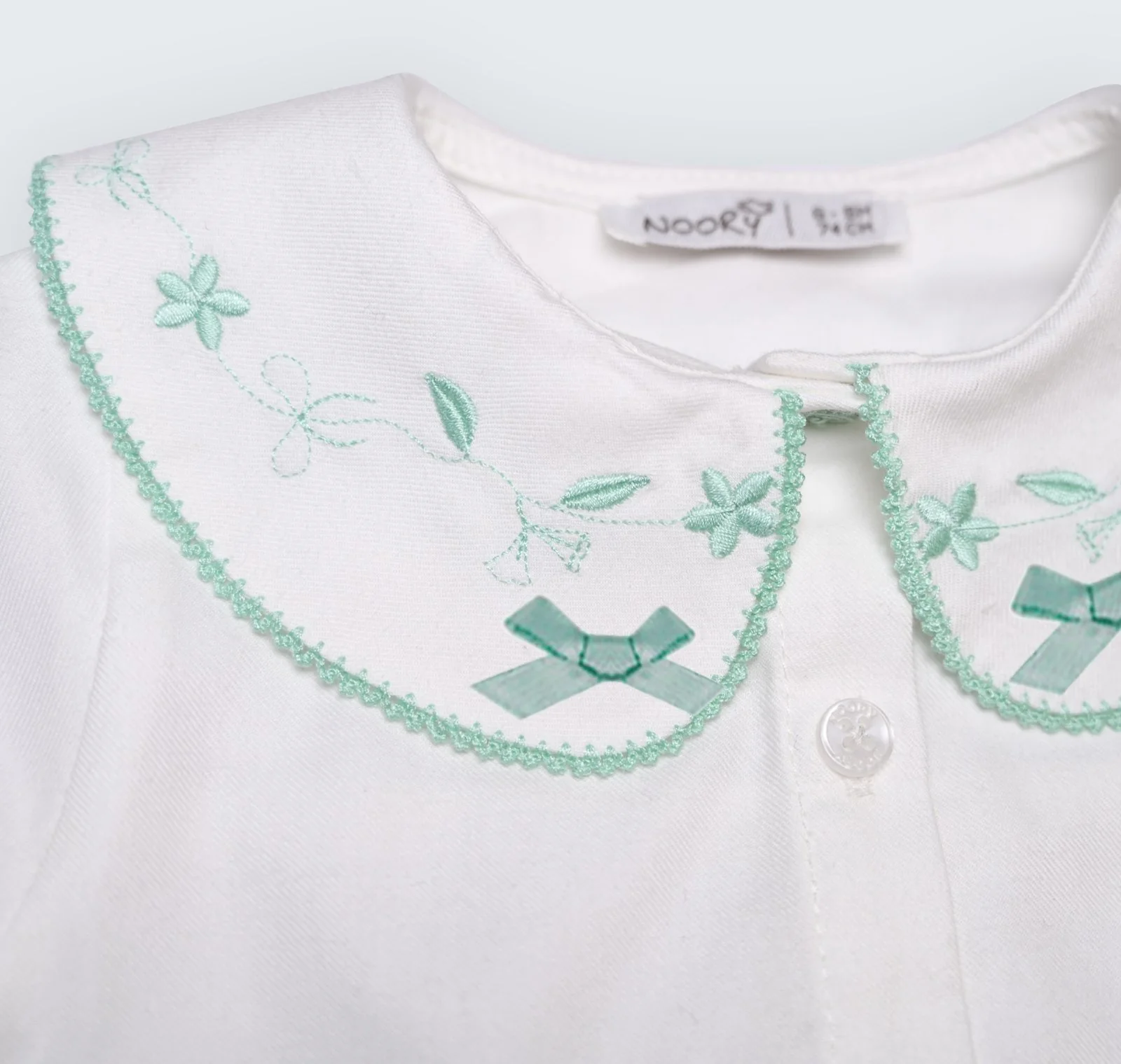 Chemise bébé fille avec col large