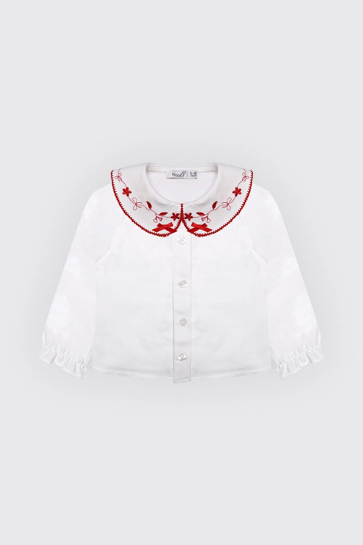 Chemise bébé fille avec col large