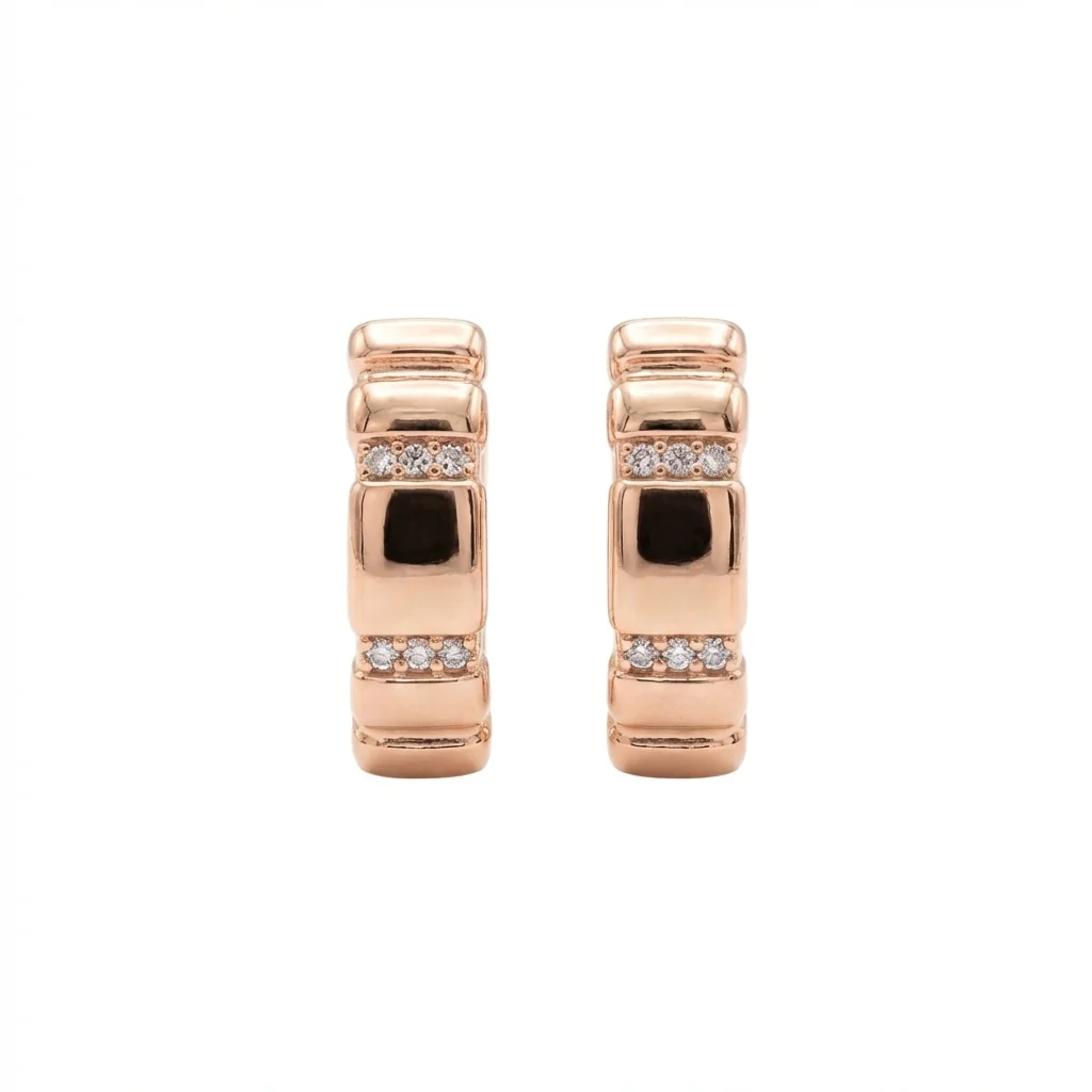 BOUCLES D'OREILLES TRAITS DIAMANTS