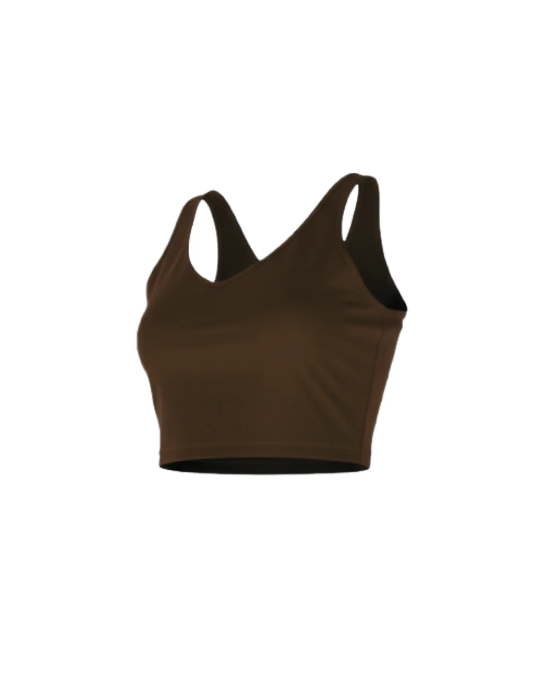 Top de yoga marron