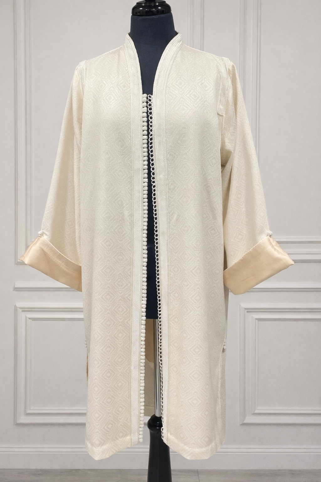 Kimono 3/4 nacré à motifs ton sur ton 39ad