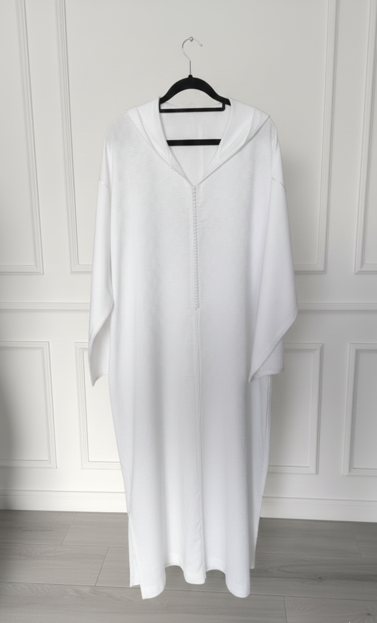 Djellaba coton blanche à 39ad