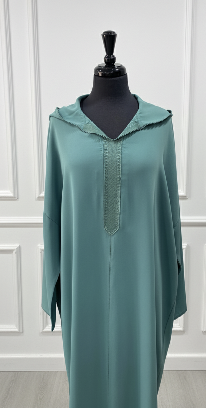 Djellaba verte randa