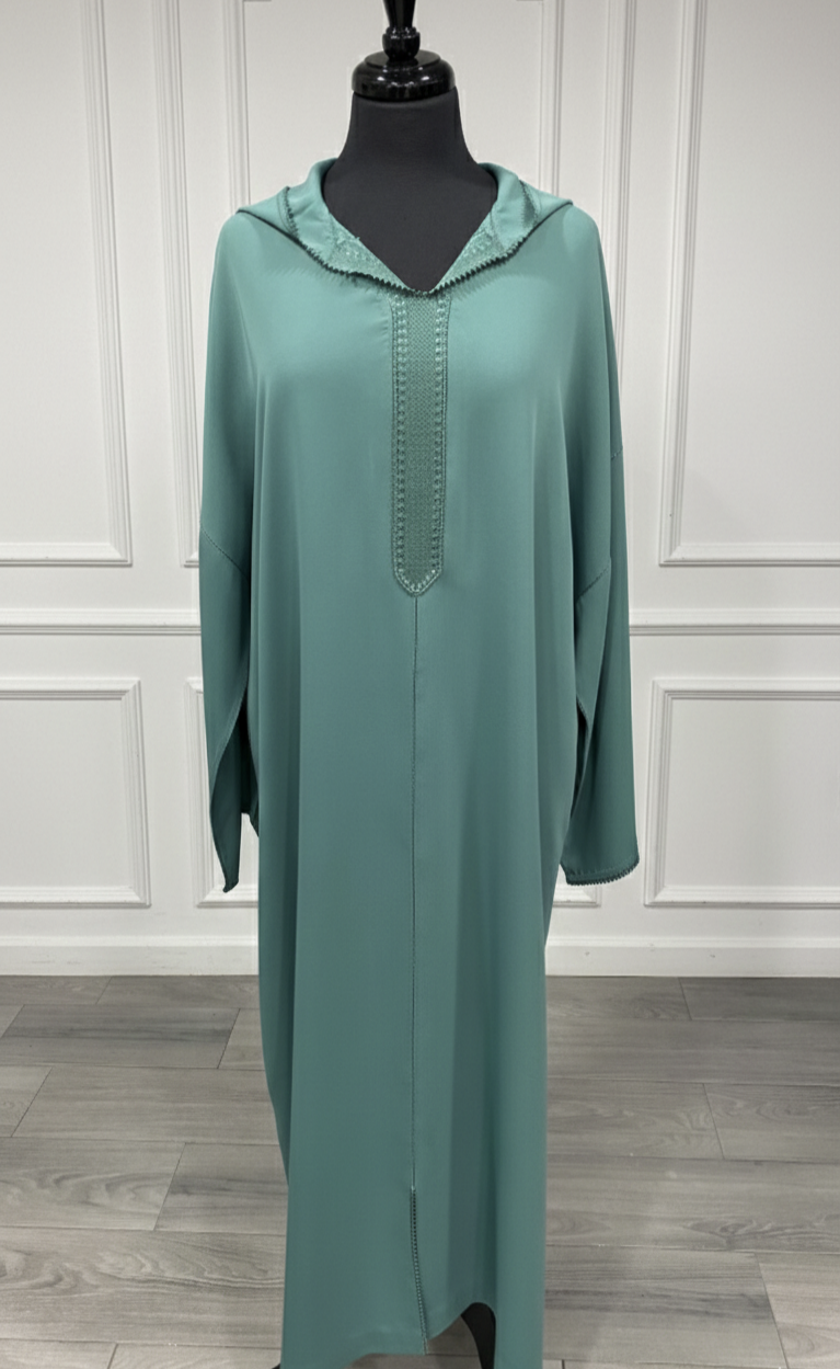 Djellaba verte randa