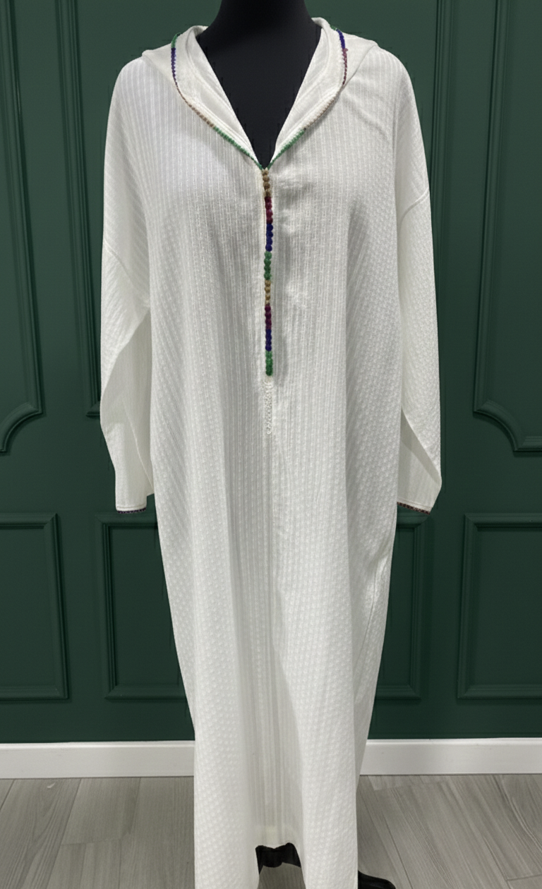Djellaba blanche en coton 39ad