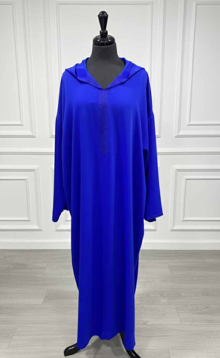 Djellaba bleu électrique randa