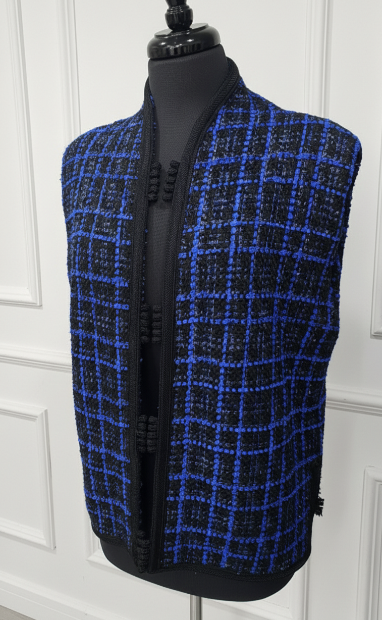Gilet en noir et bleu 39ad