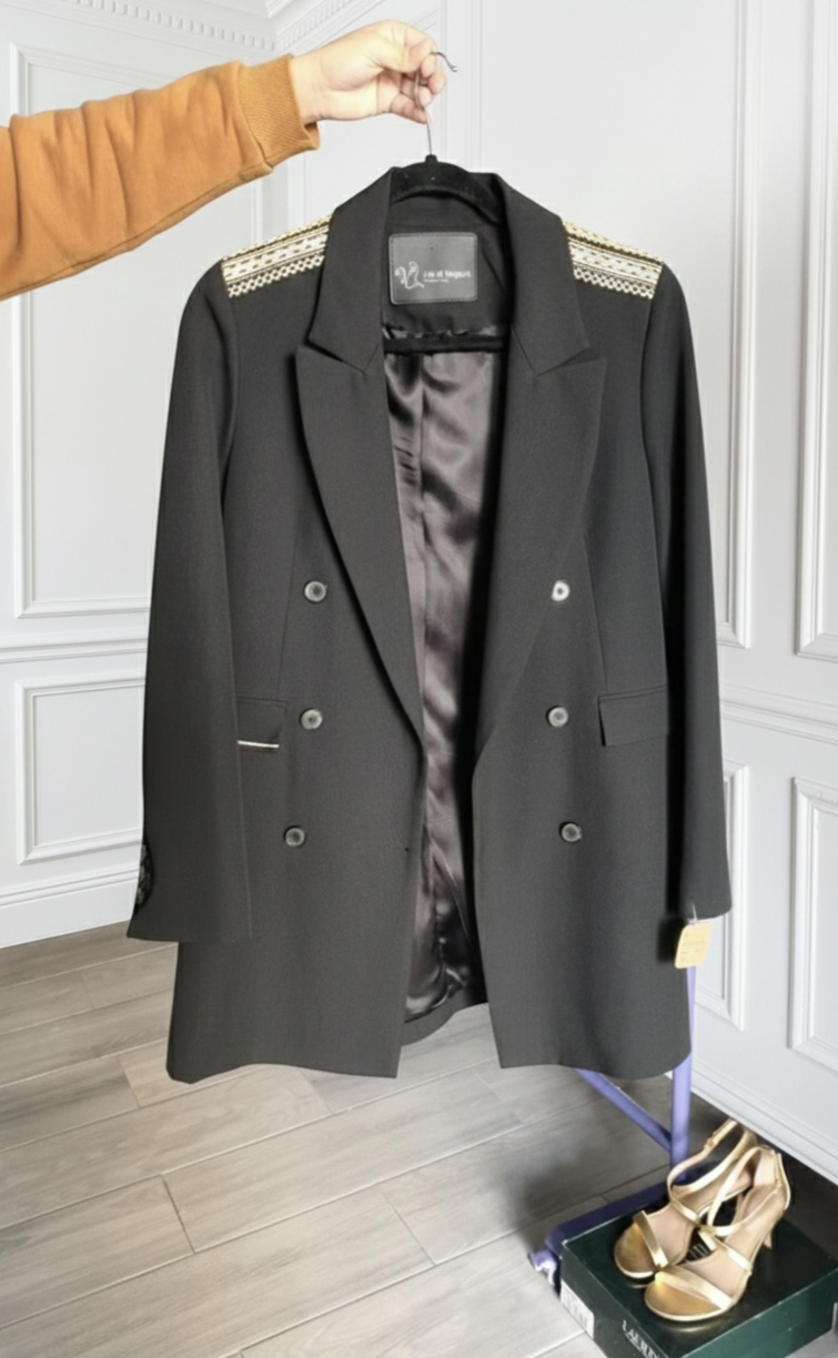 Blazer noir/doré