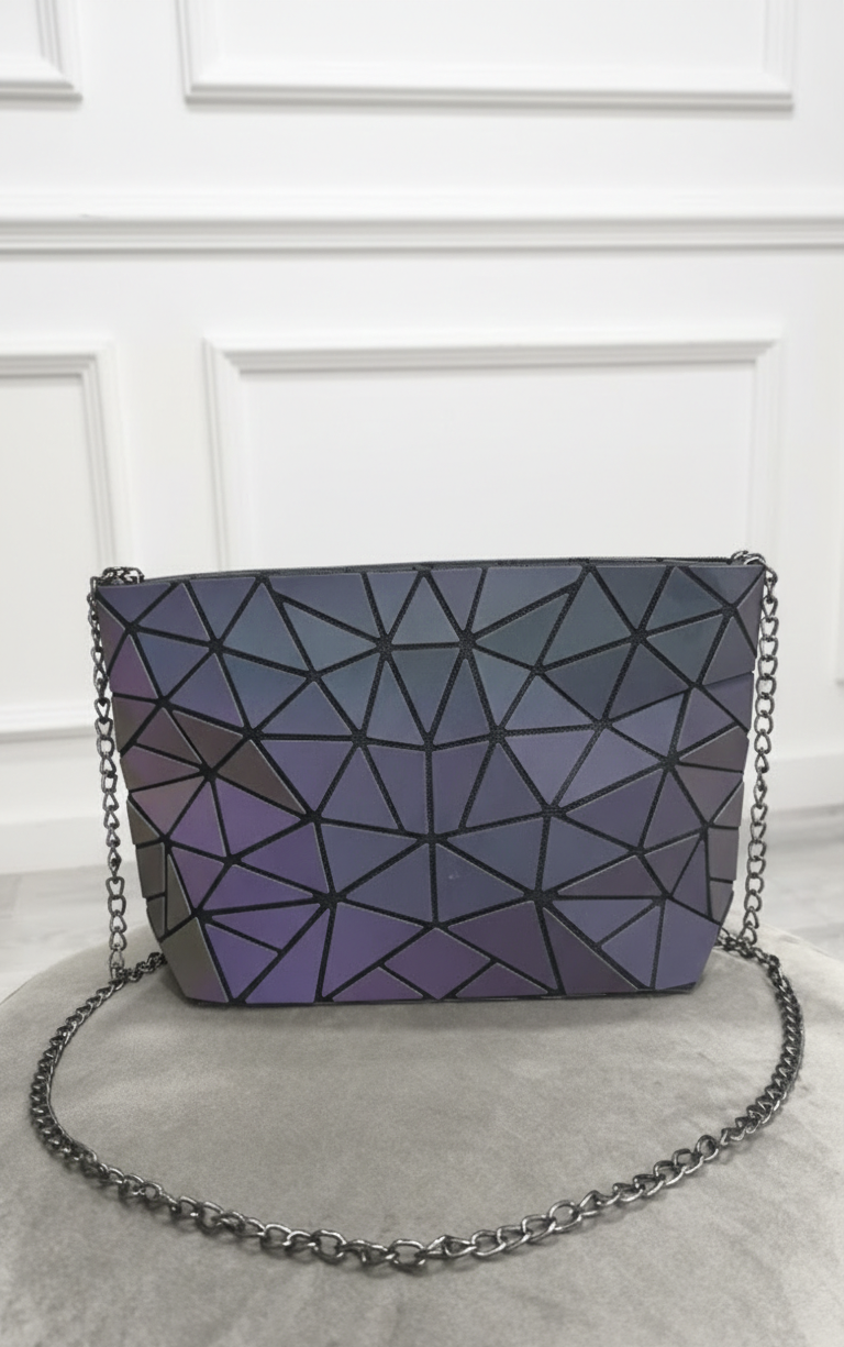 Sac noir à motifs – 28x18 cm