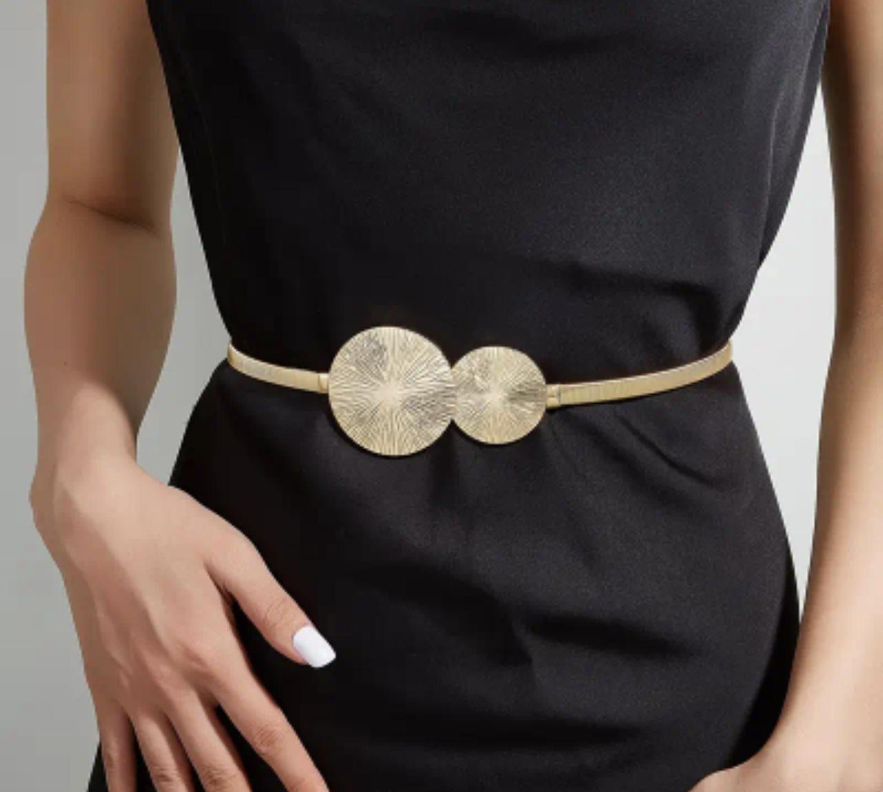 Ceinture dorée fine élastique