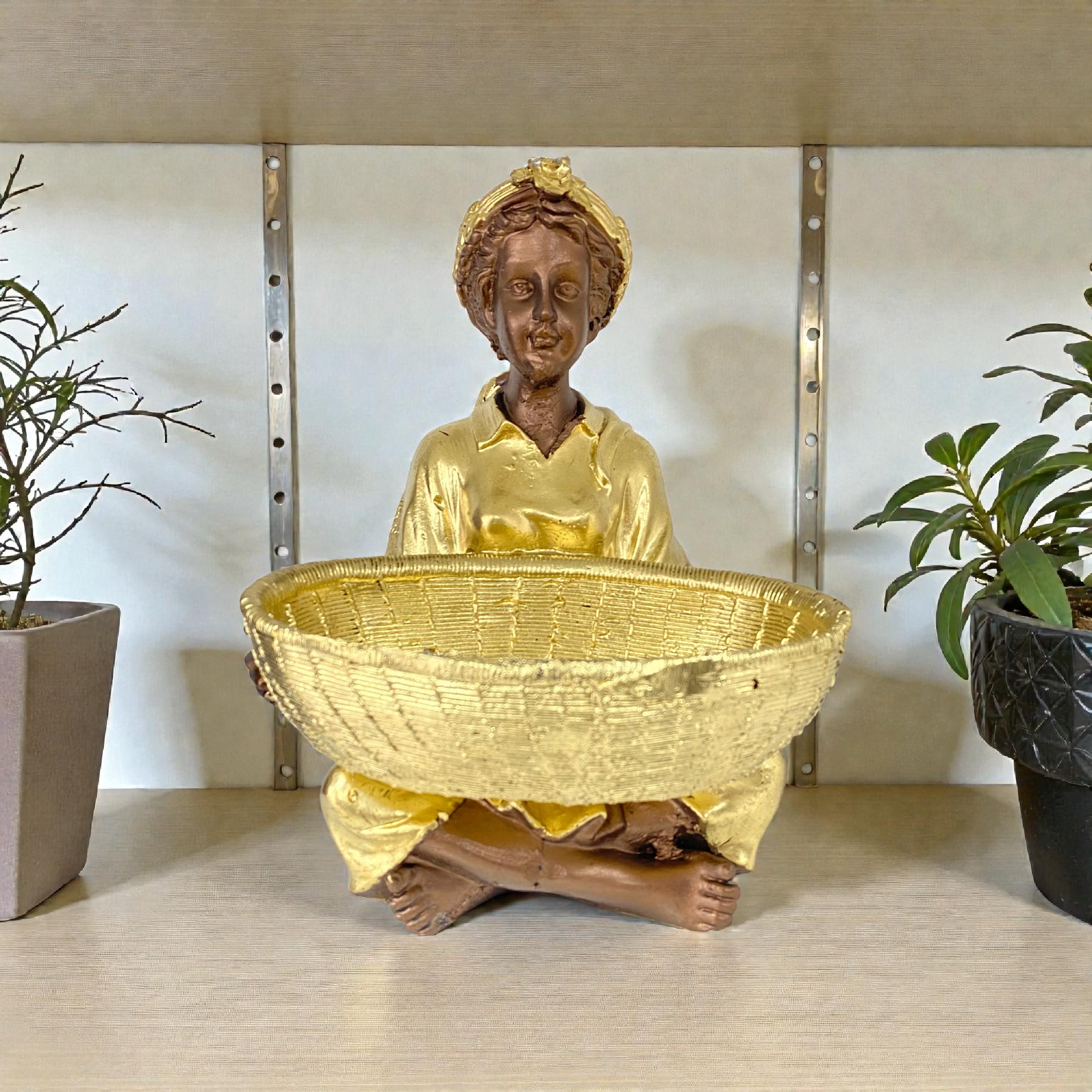 Vide-poche / Bonbonnière F Gold – 24x13 cm
