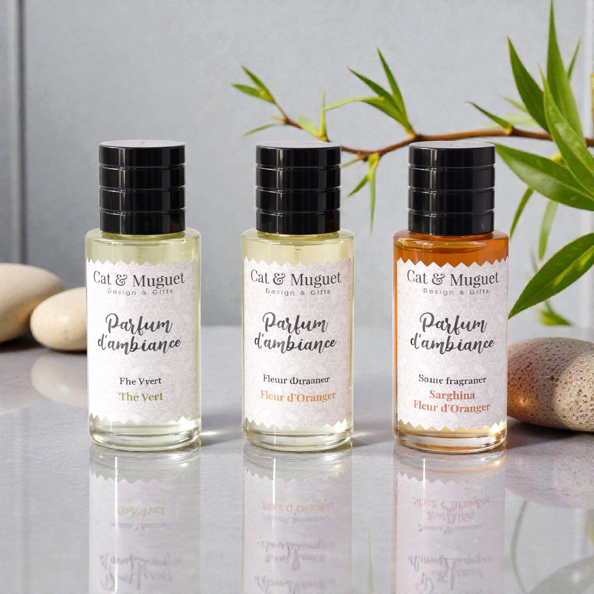Pack 3 parfums 50ml – Thé Vert + Fleur d'oranger + Sarghina