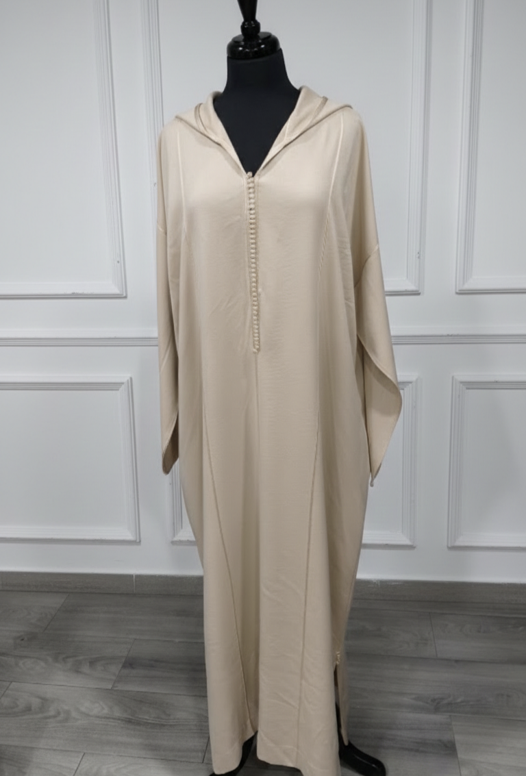 Djellaba Mlifa blanc cassé 39ad