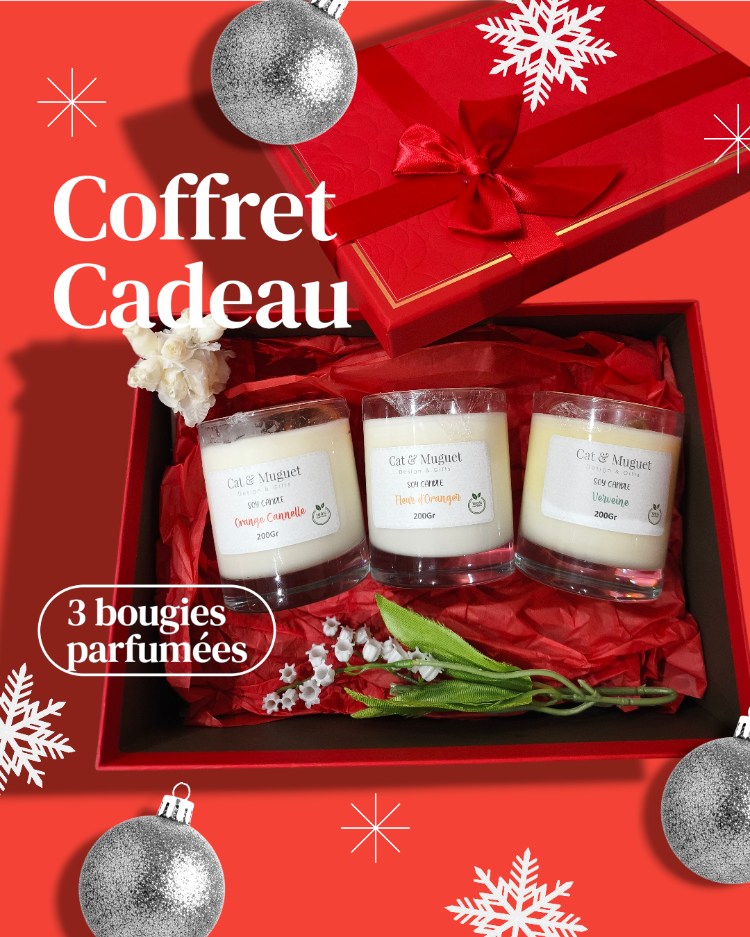 L'Écrin Passion Rouge — 3 Bougies