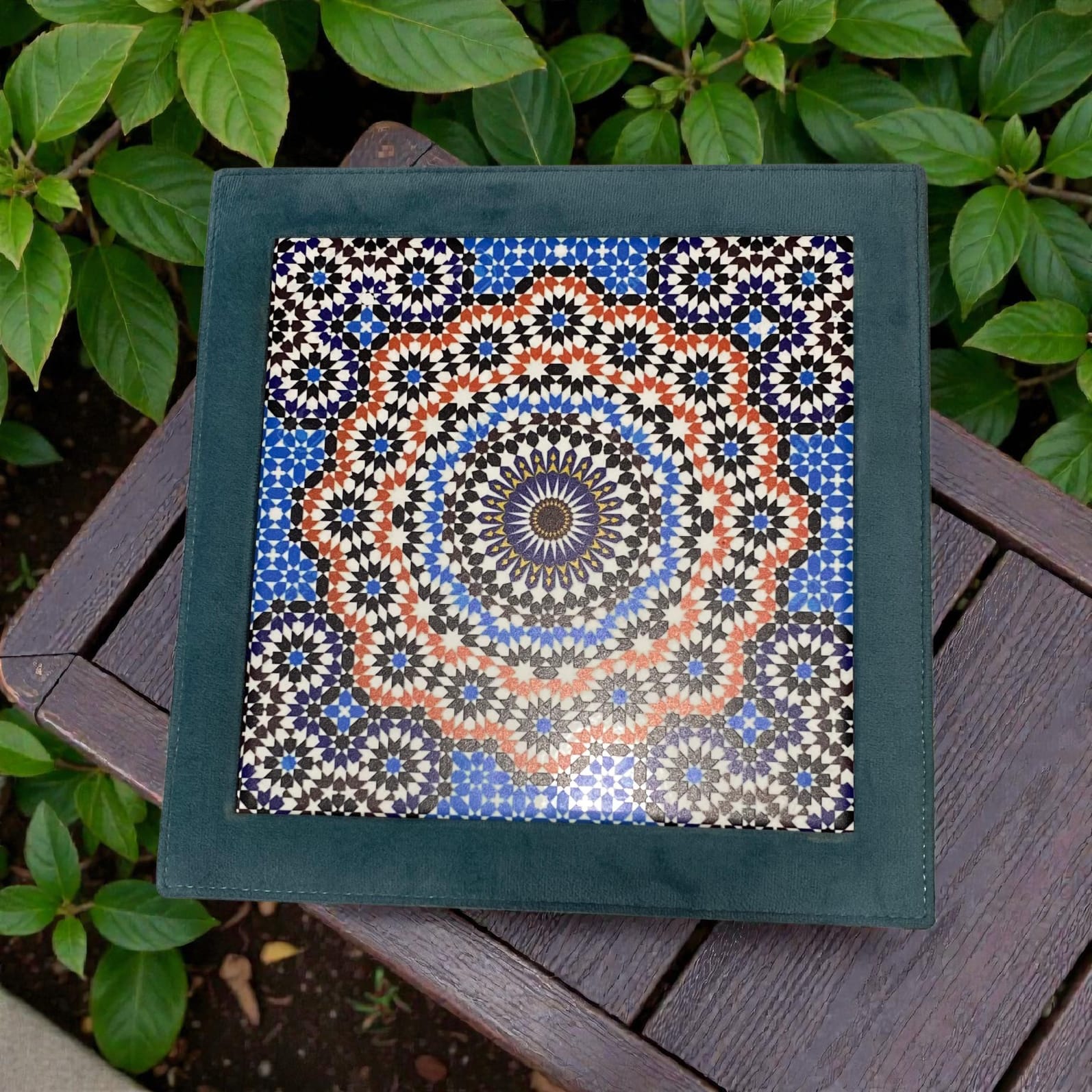 Coffret Maroc Héritage Zellige Bleu — 25×25×11 cm