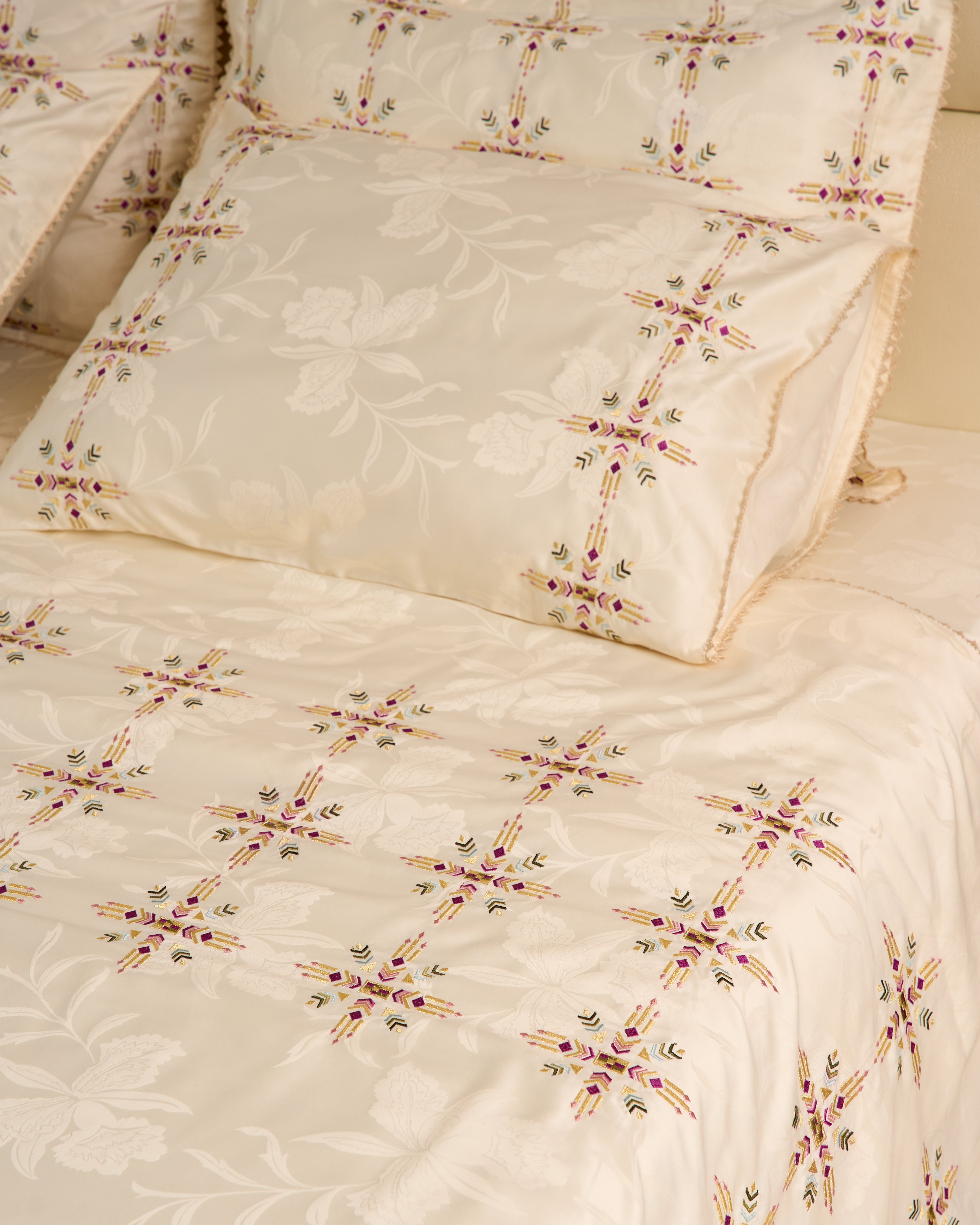 Parure de lit brodée - Collection Chelhaoui