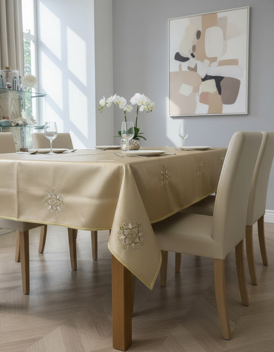 Nappe brodée similicuir - Collection Terre Lumineuse