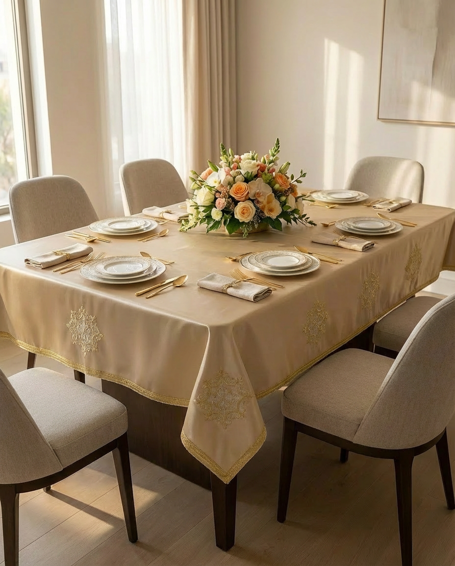 Nappe brodée similicuir - Collection Warda