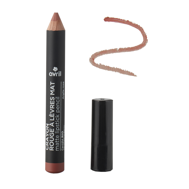 Crayon rouge à lèvres mat Argile Rose Certifié bio