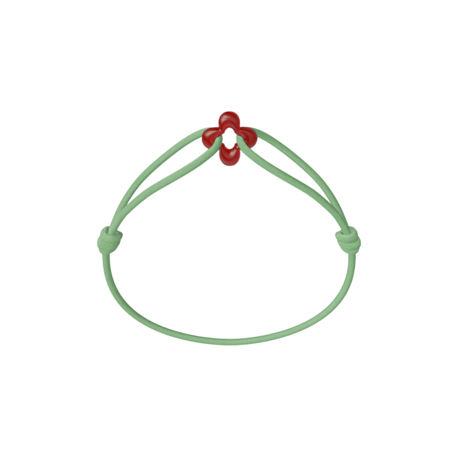 Bracelet Cordon - Mini Red Clover