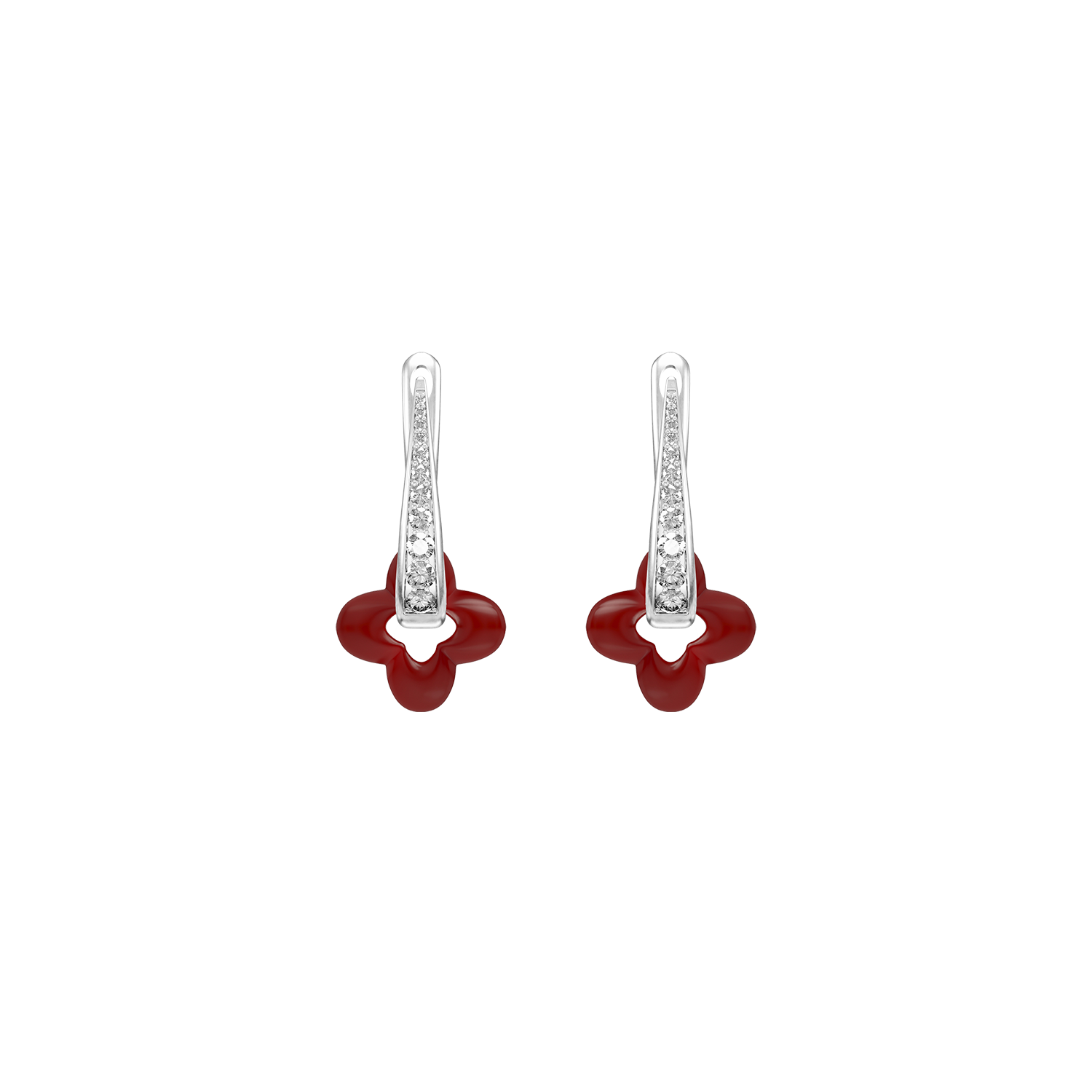 Boucles d'oreilles Silver Clover