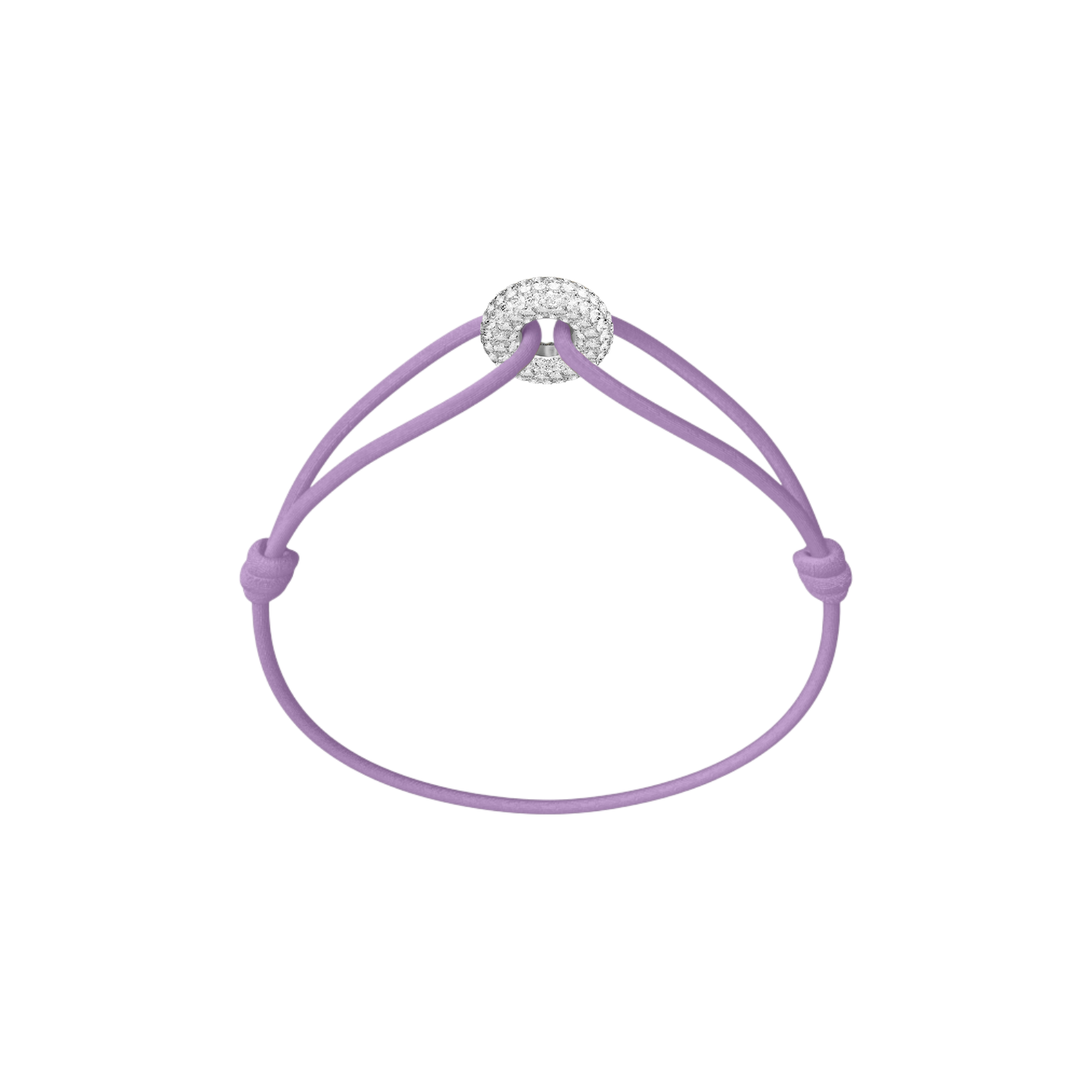 Bracelet Cordon - Mini Silver Soho Pavé