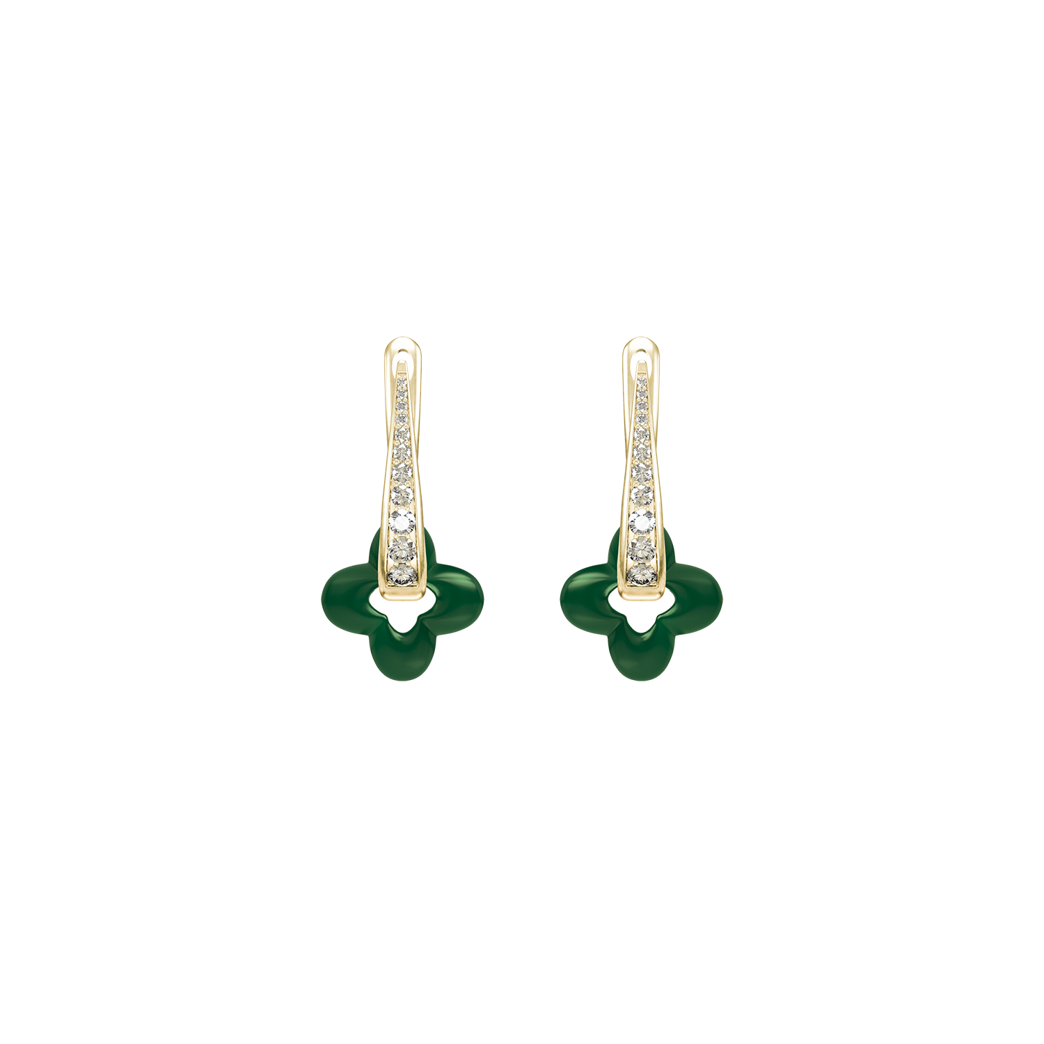 Boucles d'oreilles Golden Clover