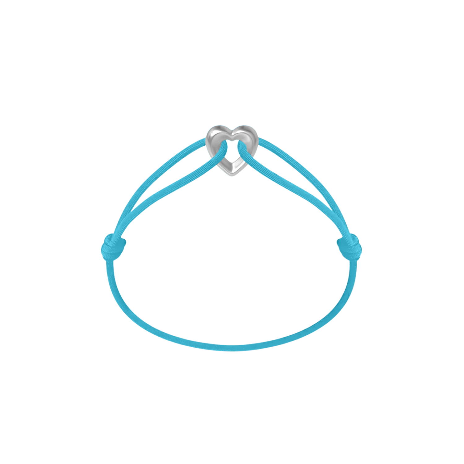 Bracelet Cordon - Silver Heart