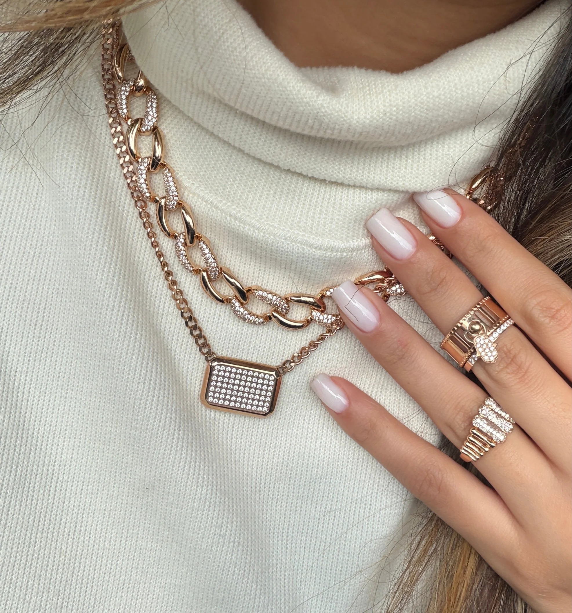 Collier maillons cubain