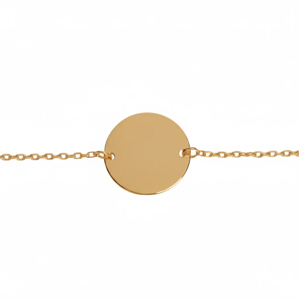 Gourmette Médaille Circulaire Gravable