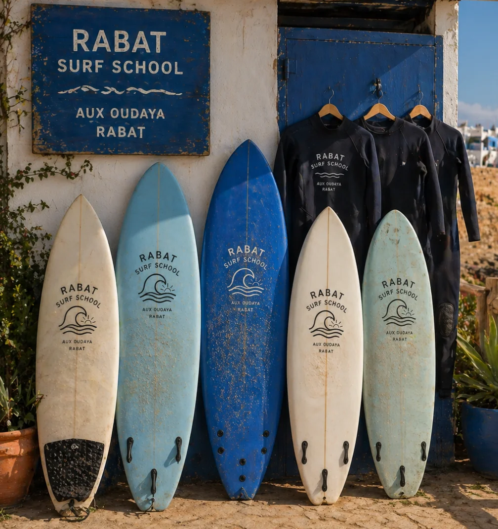Location planche + combinaison chez Rabat Surf Club