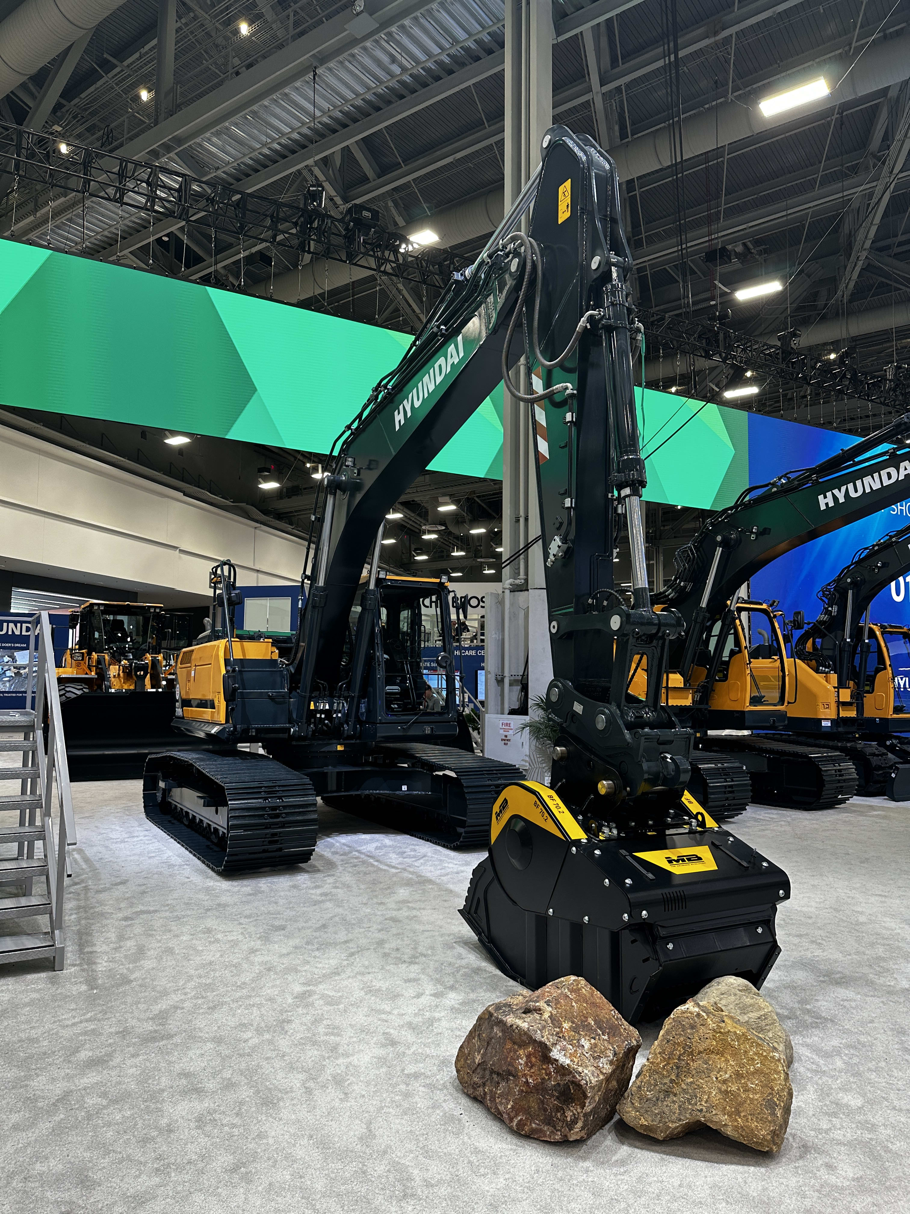 Hyundai crawler excavator at ConExpo 2023