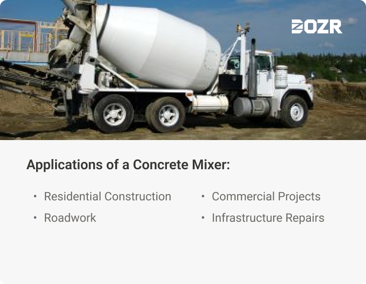 applications of a concrete truck