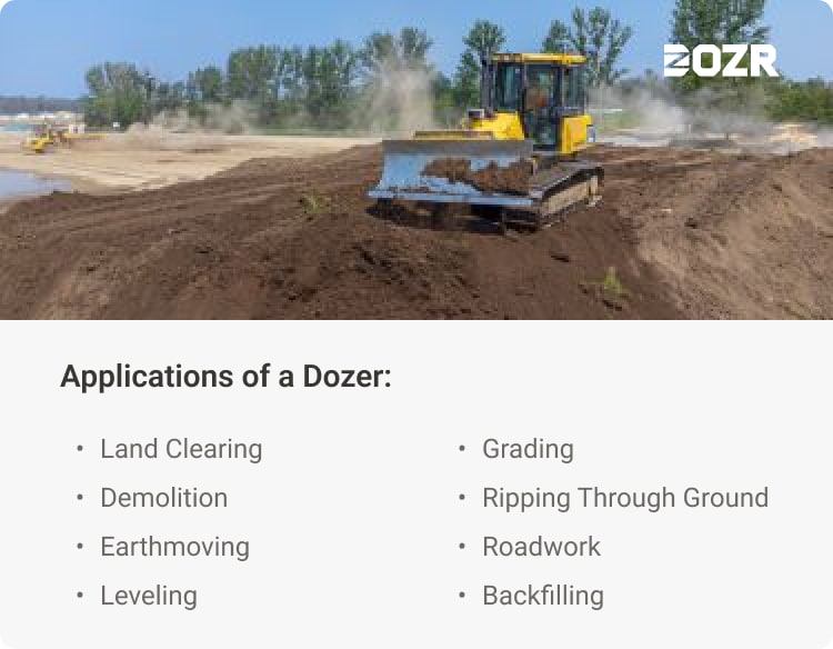 applications of a dozer