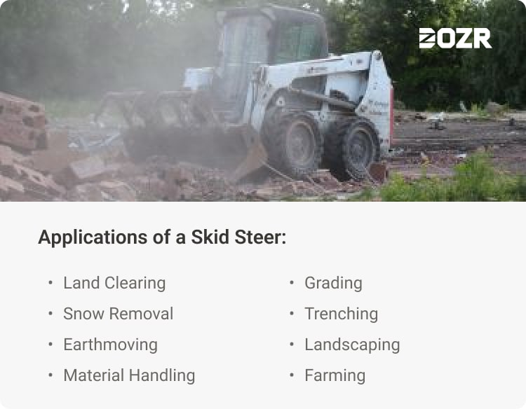 applications of a skid steer