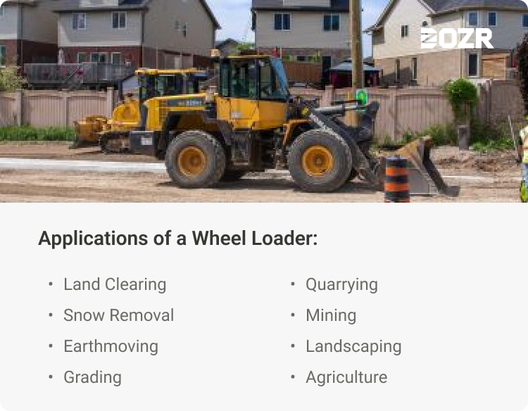 applications of a wheel loader