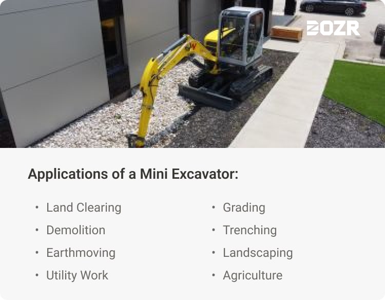 Uses of a mini excavator