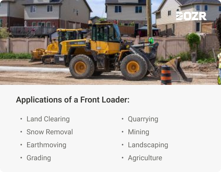 applications and uses of a front loader