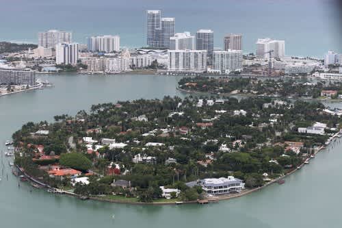 Florida cities like Miami are built on limestone are are at sea level. They are at great risk of flooding with rising sea levels.  Image borrowed from  Business Insider .