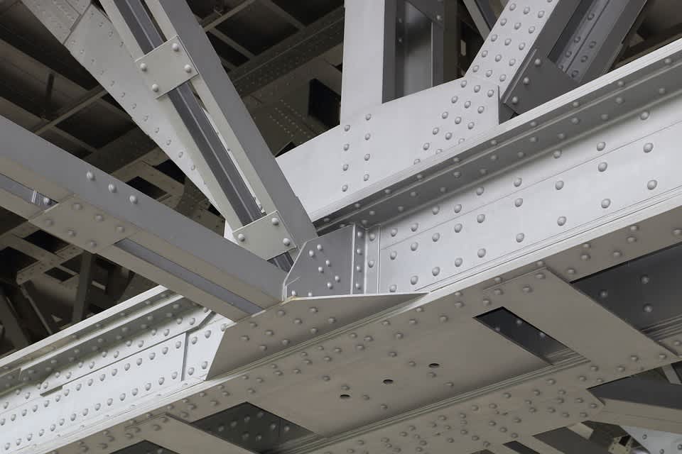 Steel bridge supports