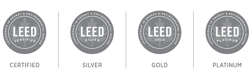 Different levels of LEED certification