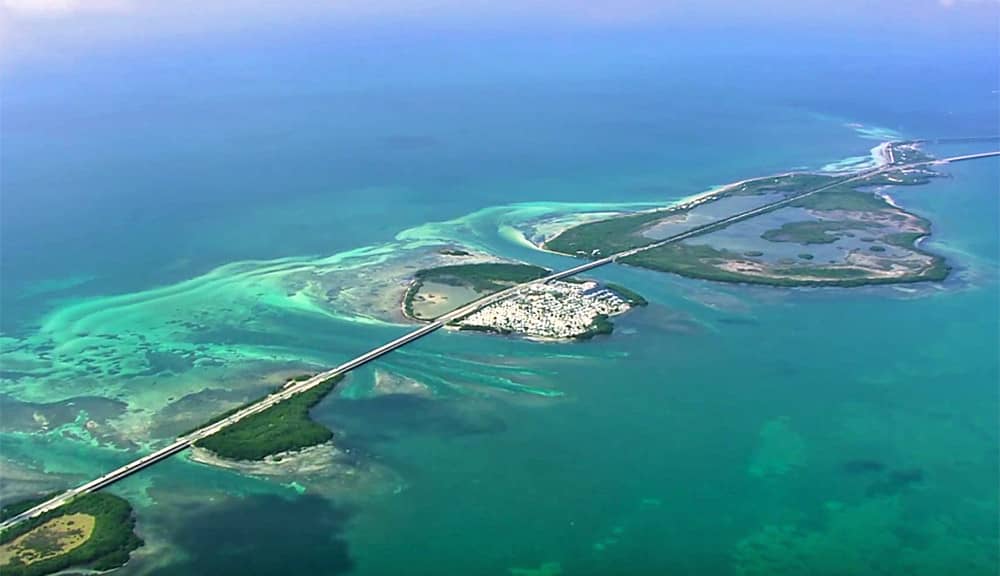 Florida keys from the sky