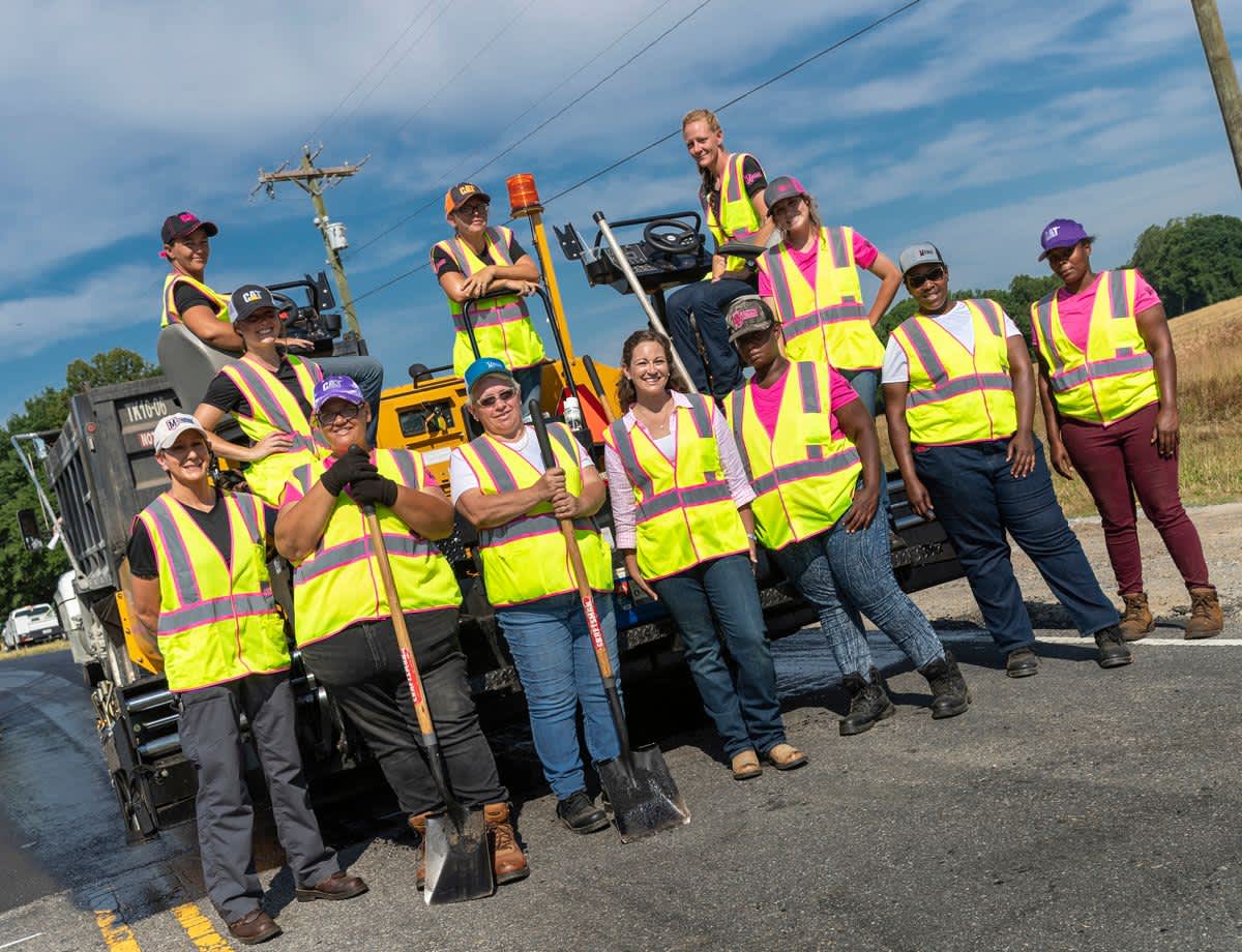 All womens construction crew