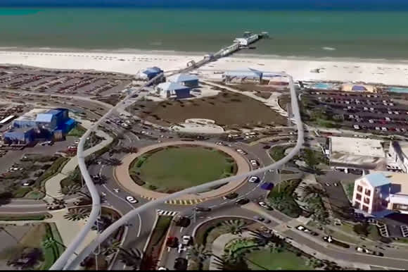 A computerized image of what the aerial system in clearwater could look like