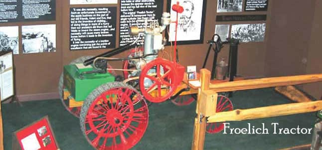 And old tractor in the Froelich Museum