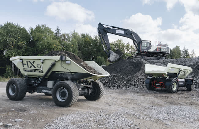 autonomous equipment on contruction site