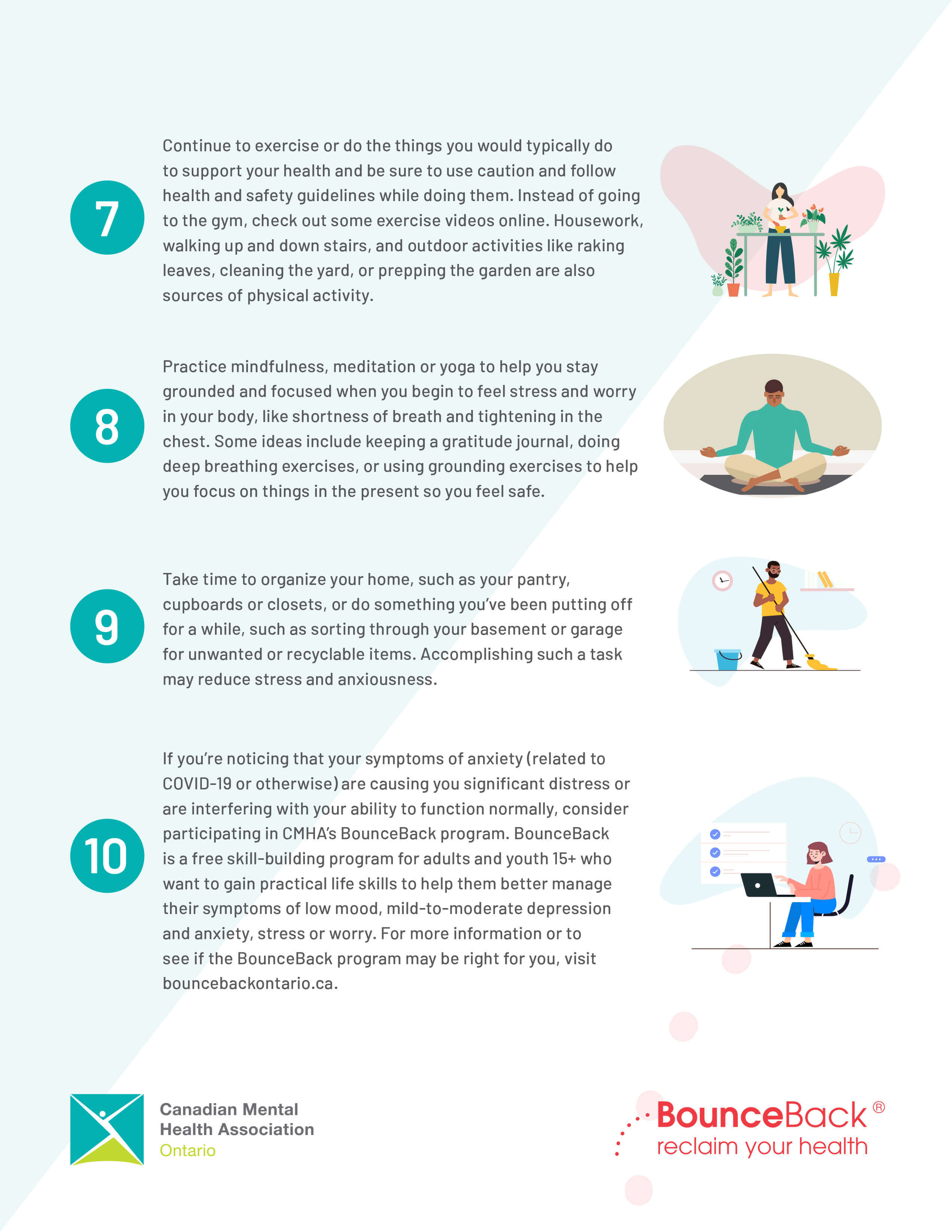 Image with mental health tips